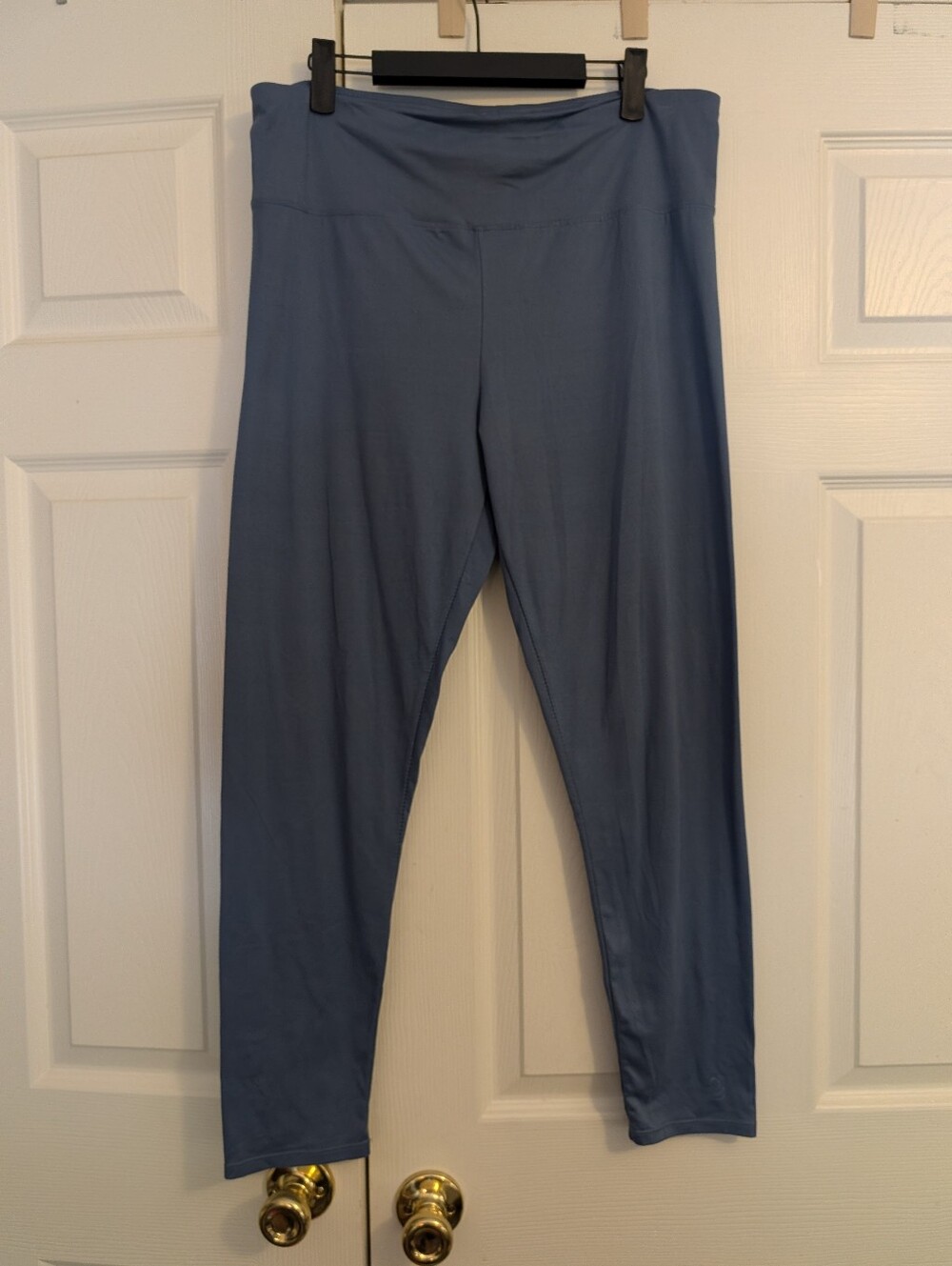 Cuddl Duds Muted Slate-Blue Leggings with Stretch Fabric NWOT